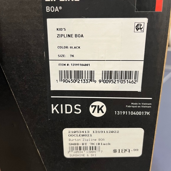 Kids youth snowboarding boots brand new in box. Size 7k - Picture 3 of 4